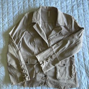 Free People jacket/blazer. Large. Raw edges, ruff bottom on the back.